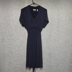 New York & Company Midnight Blue High Waisted Dress XL